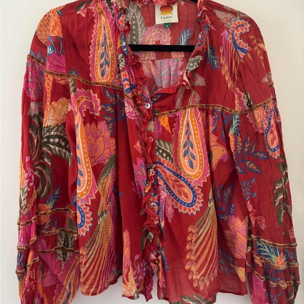 Farm Rio Mystic Bush Buttoned Blouse - Picture 4 of 11